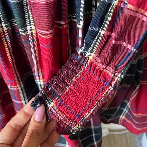 Hill House Red Plaid Long Sleeve Dress - Picture 7 of 11